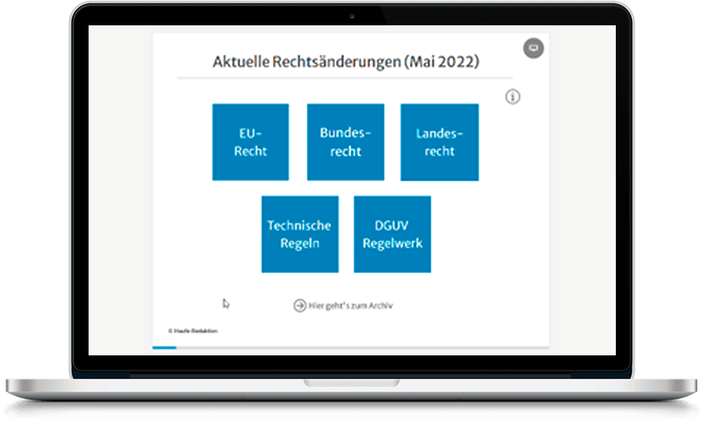 Screenshot Arbeitshilfen